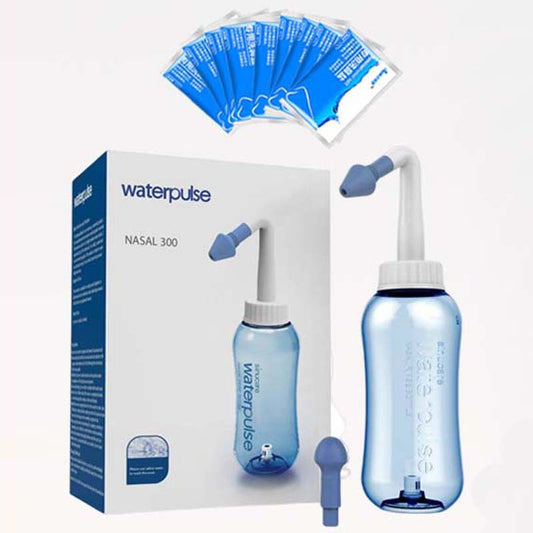 JAMAY Nasal Spray (Free 10 Packs of Salt) Neti Pot Waterpulse Nasal Wash Cleaner Spray Nasal Irrigator Wash Nose 300ml
