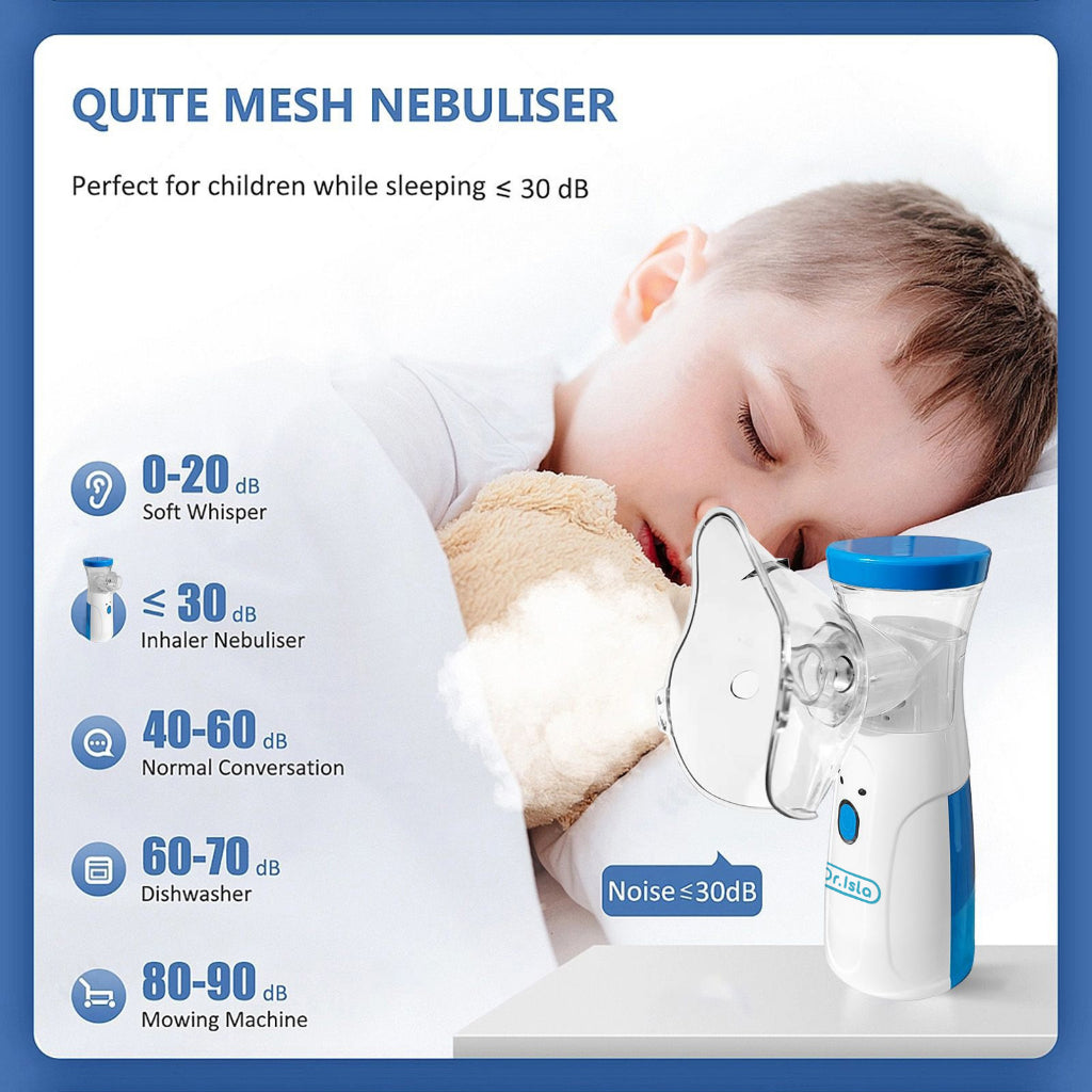 Dr.Isla Nebulizer Portable Rechargeable Mesh Machine Handheld Inhaler Atomizer Asthma Cough