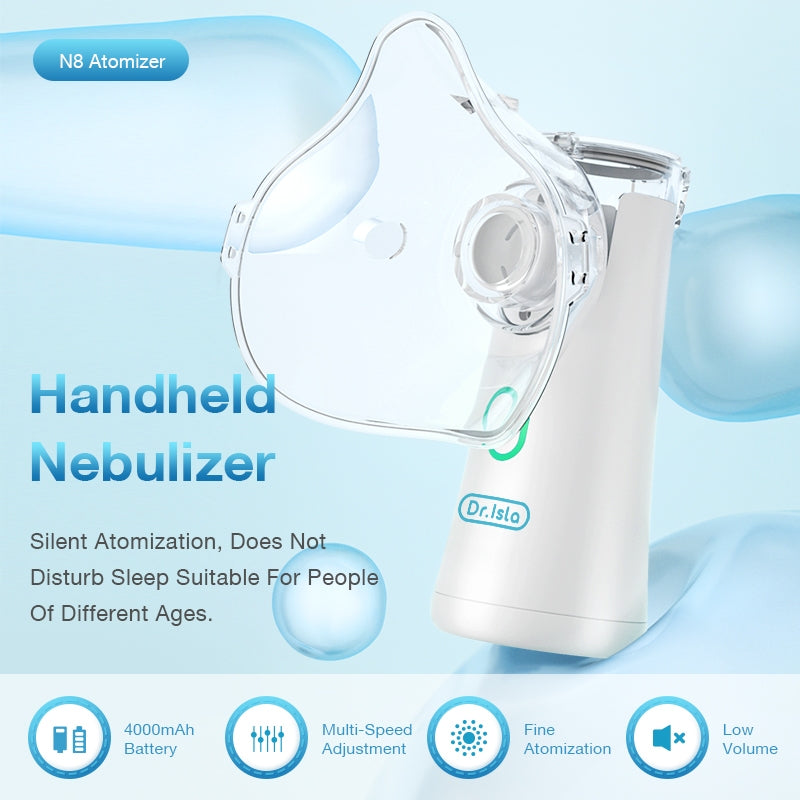 Dr.Isla Portable Nebulizer Handheld Kids Adult Atomizer Inhaler Coughing Phlegm Mesh Machine N8