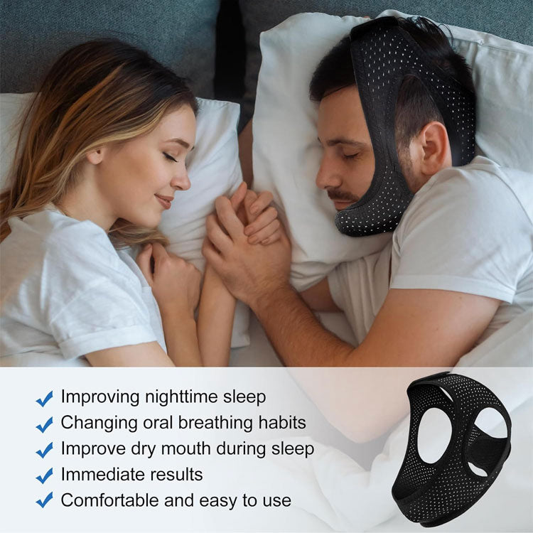 Anti Snoring Chin Strap - Avoid sleep apnea and prevent mouth breathing - Simple and Effective Stop Snoring Solution, Enjoy a Nice Evening.