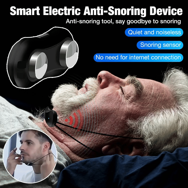 1-year warranty - Smart Electric Anti-Snoring Device - Avoid sleep apnea and prevent mouth breathing