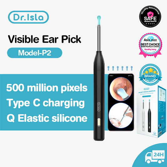 Dr. Isla Intelligent Ear Pick with Camera Wireless WiFi Visual Ear Scoop Wax Cleaner Tool for Baby Adult