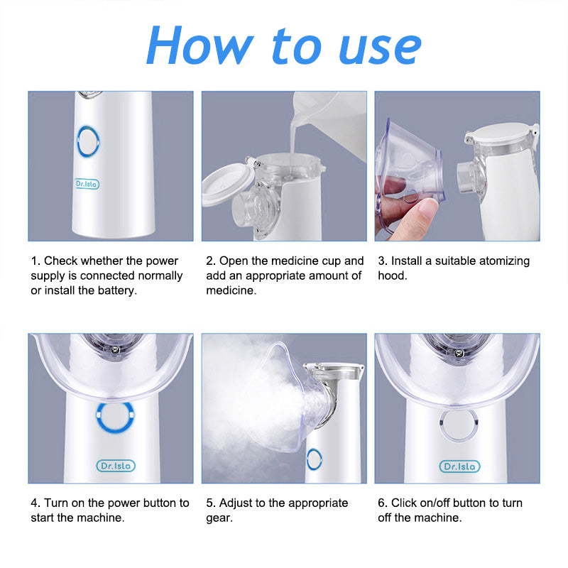 Dr.Isla™️  Nebulizer Portable Machine For Adult Kids Handheld Asthma Inhaler Atomizer