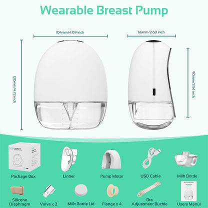 Dr.isla Wearable Breast Pump Electric Portable Breastfeeding 180ML/4 Mode 9 Level 24mm