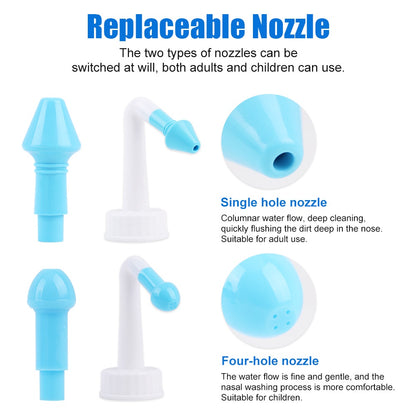 JAMAY Nasal Spray (Free 10 Packs of Salt) Neti Pot Waterpulse Nasal Wash Cleaner Spray Nasal Irrigator Wash Nose 300ml