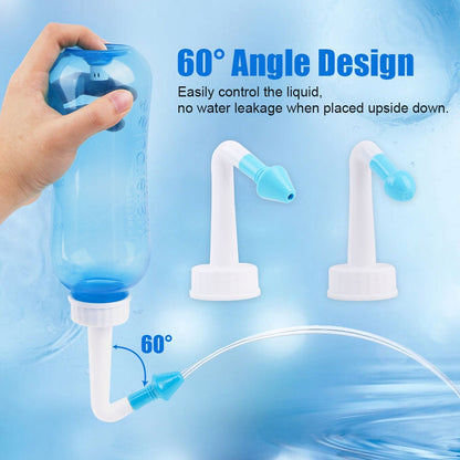 JAMAY Nasal Spray (Free 10 Packs of Salt) Neti Pot Waterpulse Nasal Wash Cleaner Spray Nasal Irrigator Wash Nose 300ml