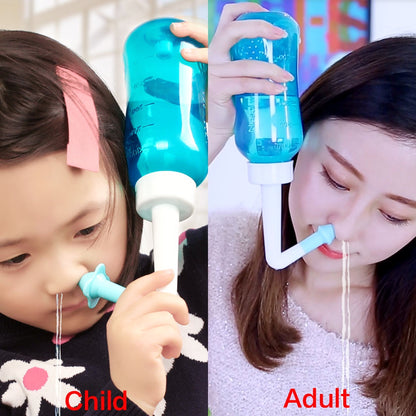 JAMAY Nasal Spray (Free 10 Packs of Salt) Neti Pot Waterpulse Nasal Wash Cleaner Spray Nasal Irrigator Wash Nose 300ml