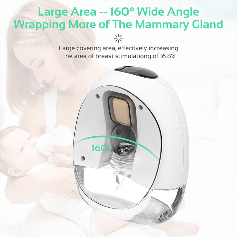 Dr.isla Wearable Breast Pump Electric Portable Breastfeeding 180ML/4 Mode 9 Level 24mm