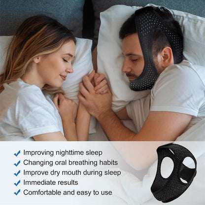 Anti Snoring Chin Strap - Avoid sleep apnea and prevent mouth breathing - Simple and Effective Stop Snoring Solution, Enjoy a Nice Evening.