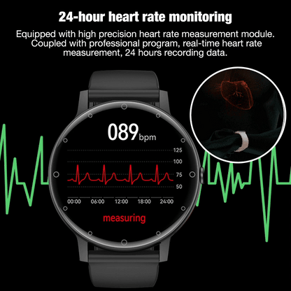 Monitoring heart rate/blood glucose Bluetooth watch