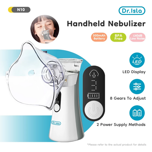 Dr.Isla Smart Digital Display Nebulizer for Adults and Kids Rechargeable 8 levels