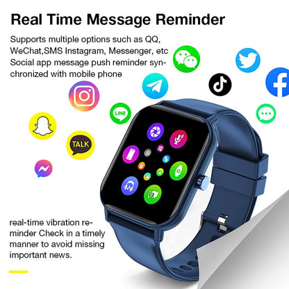 Sports Fitness Tracker BP Sleep Monitoring Waterproof Smart Watch