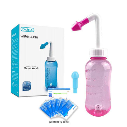 JAMAY Nasal Spray (Free 10 Packs of Salt) Neti Pot Waterpulse Nasal Wash Cleaner Spray Nasal Irrigator Wash Nose 300ml